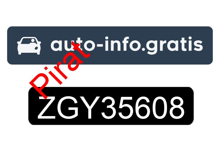 Pirat drogowy w pojeździe o numerach rejestracyjnych ZGY35608