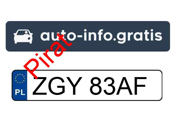 Pirat drogowy w pojeździe o numerach rejestracyjnych ZGY83AF
