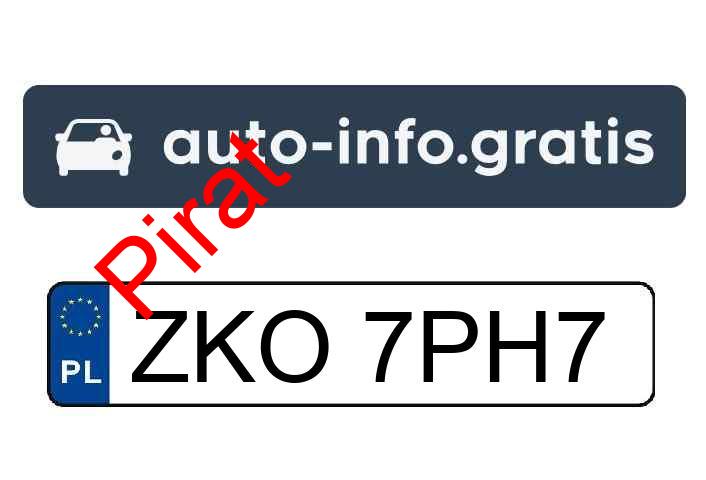 Pirat drogowy w pojeździe o numerach rejestracyjnych ZKO7PH7