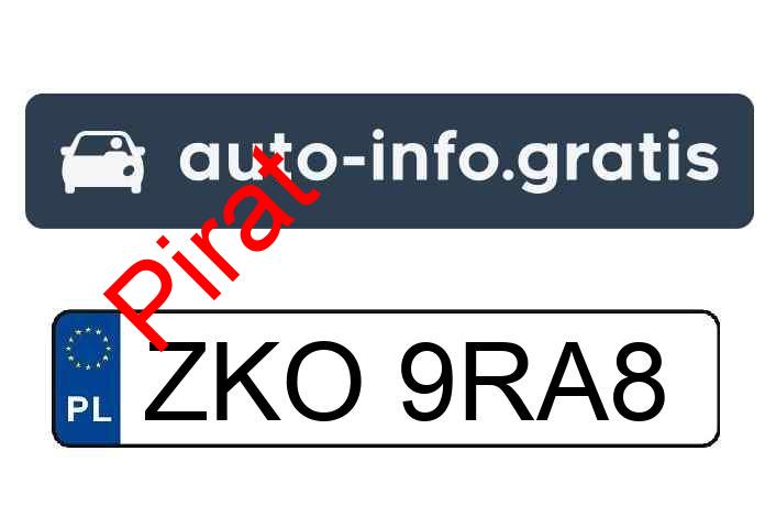 Pirat drogowy w pojeździe o numerach rejestracyjnych ZKO9RA8