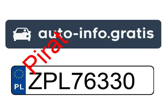 Pirat drogowy w pojeździe o numerach rejestracyjnych ZPL76330