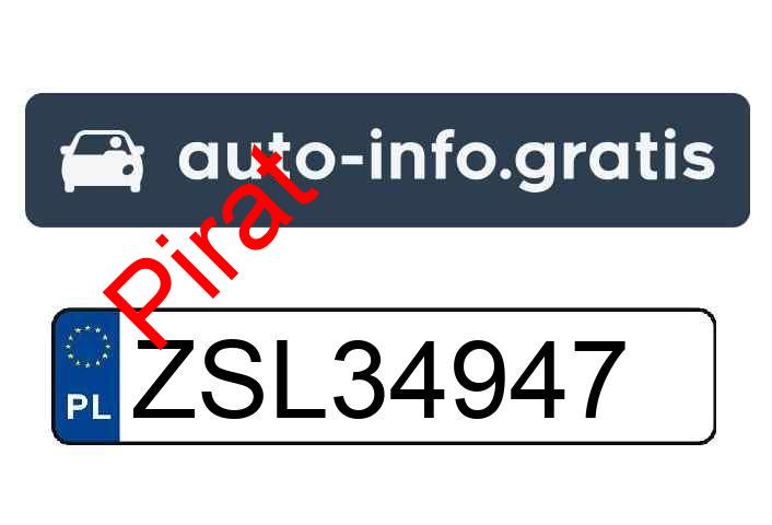 Pirat drogowy w pojeździe o numerach rejestracyjnych ZSL34947