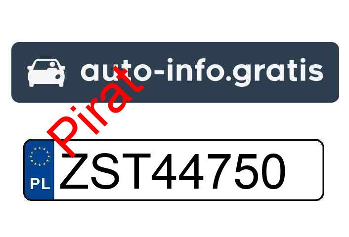 Pirat drogowy w pojeździe o numerach rejestracyjnych ZST44750