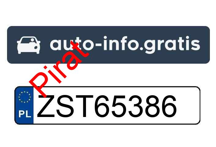 Pirat drogowy w pojeździe o numerach rejestracyjnych ZST65386