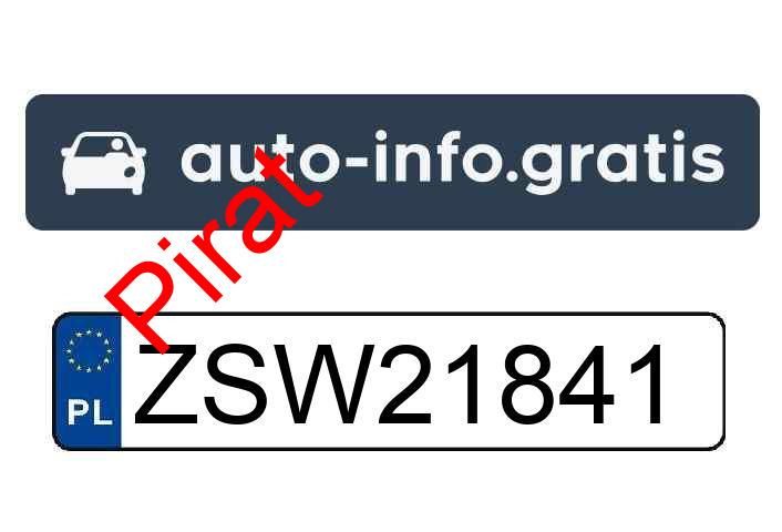 Pirat drogowy w pojeździe o numerach rejestracyjnych ZSW21841