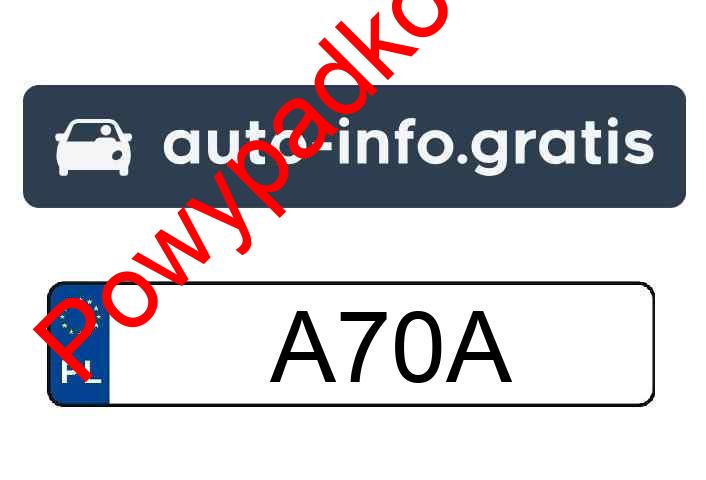 Pojazd o numerach A70A uczestniczył w wypadku