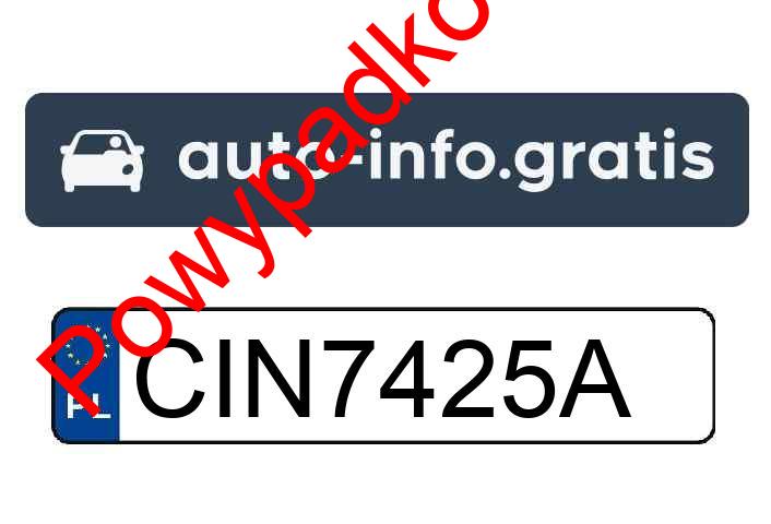 Pojazd o numerach CIN7425A uczestniczył w wypadku