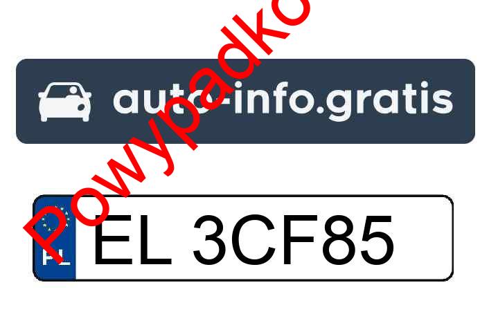 Pojazd o numerach EL3CF85 uczestniczył w wypadku