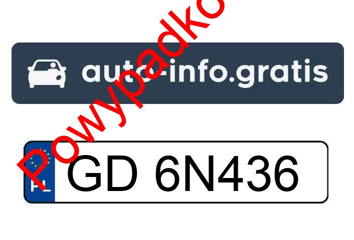 Pojazd o numerach GD6N436 uczestniczył w wypadku
