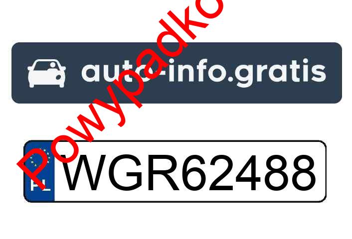 Pojazd o numerach WGR62488 uczestniczył w wypadku