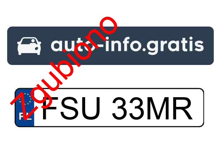 Zgubiono tablicę rejestracyjną o numerach FSU33MR