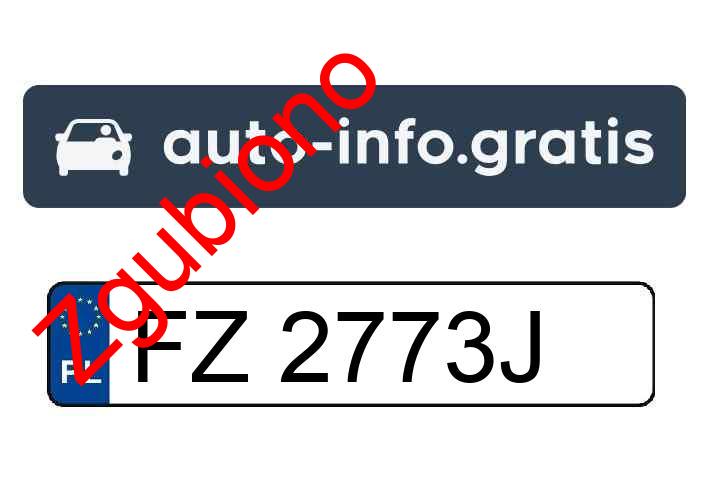Zgubiono tablicę rejestracyjną o numerach FZ2773J