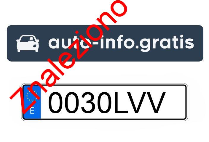 Znaleziono tablicę rejestracyjną o numerach 0030LVV