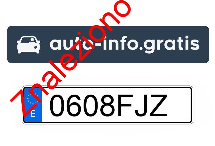Znaleziono tablicę rejestracyjną o numerach 0608FJZ