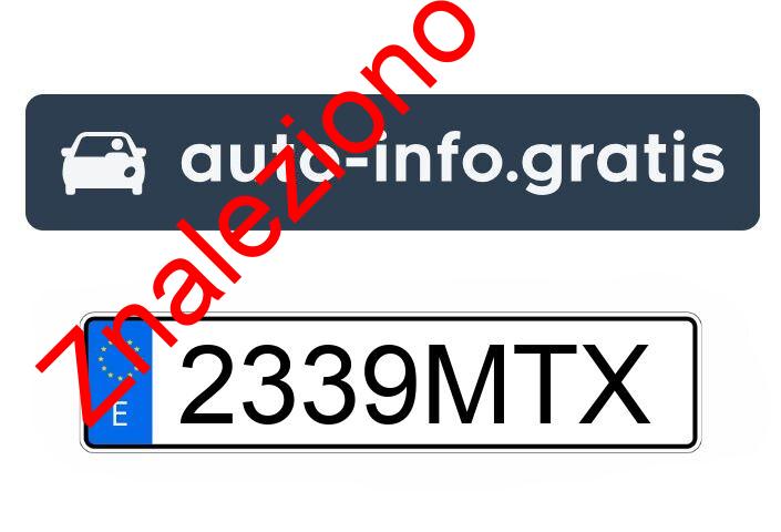 Znaleziono tablicę rejestracyjną o numerach 2339MTX
