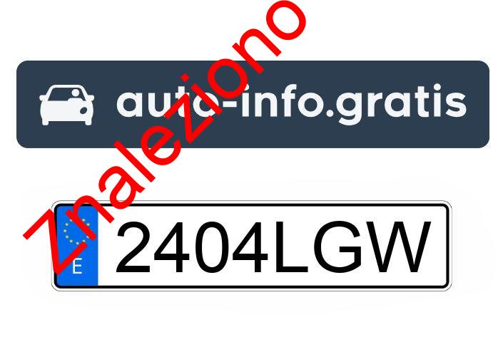 Znaleziono tablicę rejestracyjną o numerach 2404LGW