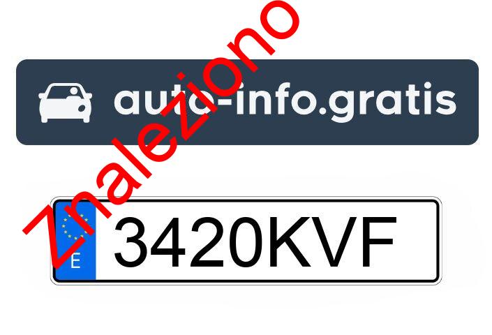 Znaleziono tablicę rejestracyjną o numerach 3420KVF