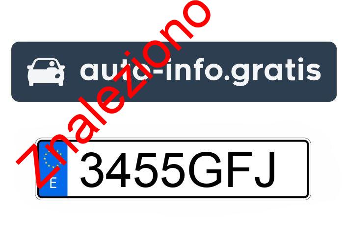 Znaleziono tablicę rejestracyjną o numerach 3455GFJ