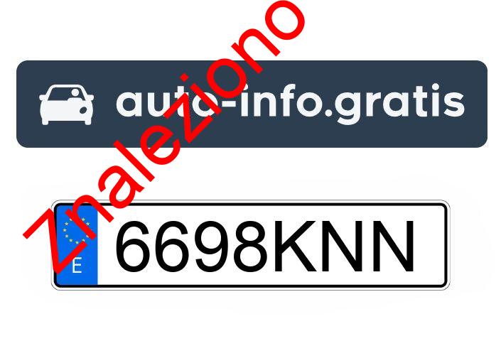 Znaleziono tablicę rejestracyjną o numerach 6698KNN