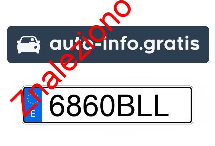 Znaleziono tablicę rejestracyjną o numerach 6860BLL