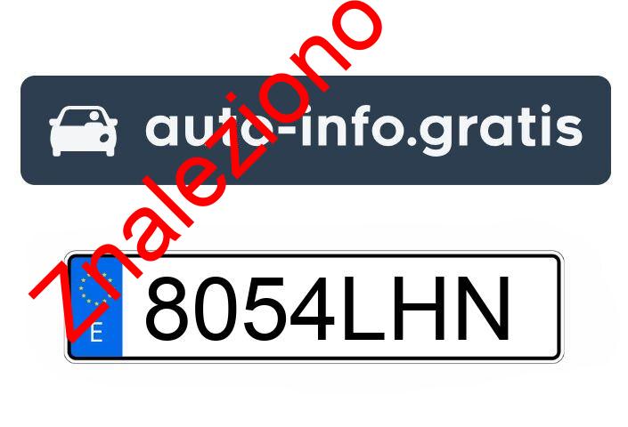 Znaleziono tablicę rejestracyjną o numerach 8054LHN