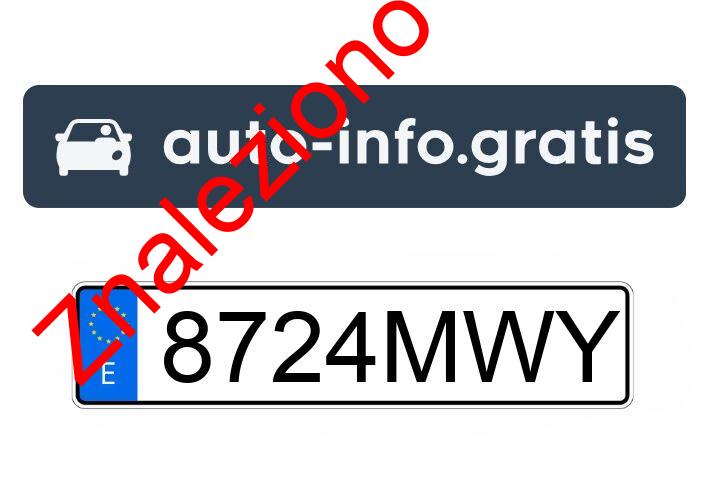 Znaleziono tablicę rejestracyjną o numerach 8724MWY