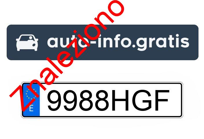 Znaleziono tablicę rejestracyjną o numerach 9988HGF