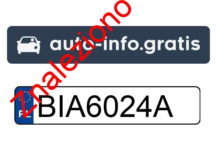 Znaleziono tablicę rejestracyjną o numerach BIA6024A