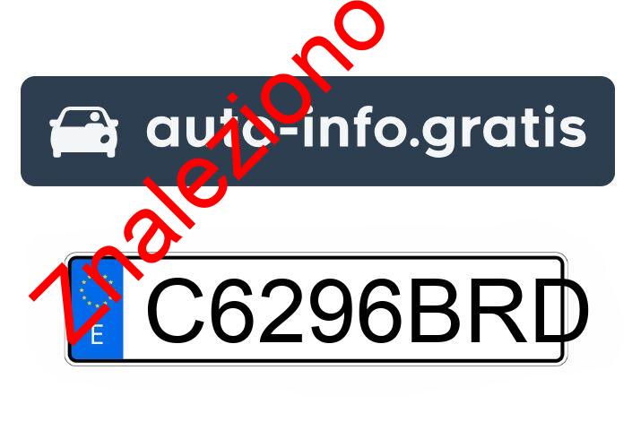 Znaleziono tablicę rejestracyjną o numerach C6296BRD