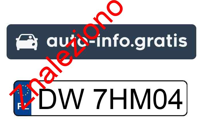 Znaleziono tablicę rejestracyjną o numerach DW7HM04