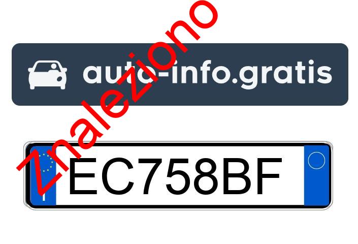 Znaleziono tablicę rejestracyjną o numerach EC758BF