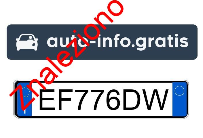Znaleziono tablicę rejestracyjną o numerach EF776DW
