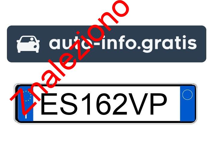 Znaleziono tablicę rejestracyjną o numerach ES162VP