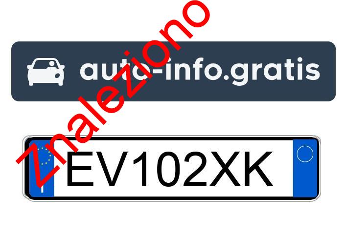 Znaleziono tablicę rejestracyjną o numerach EV102XK