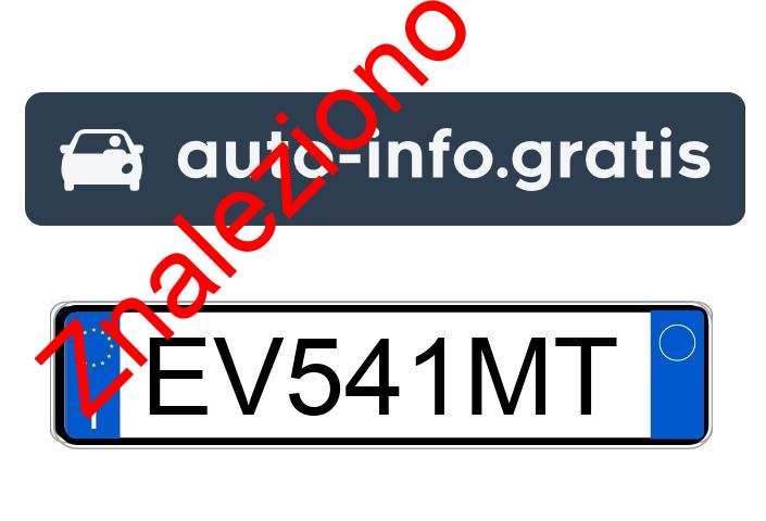 Znaleziono tablicę rejestracyjną o numerach EV541MT