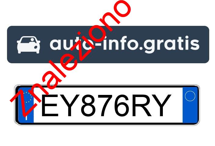 Znaleziono tablicę rejestracyjną o numerach EY876RY