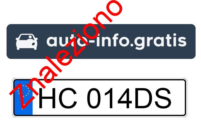 Znaleziono tablicę rejestracyjną o numerach HC014DS