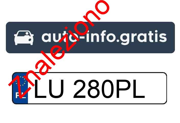 Znaleziono tablicę rejestracyjną o numerach LU280PL