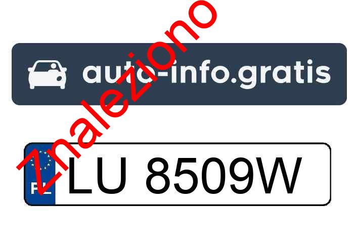 Znaleziono tablicę rejestracyjną o numerach LU8509W