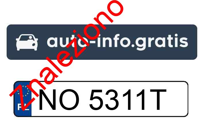 Znaleziono tablicę rejestracyjną o numerach NO5311T