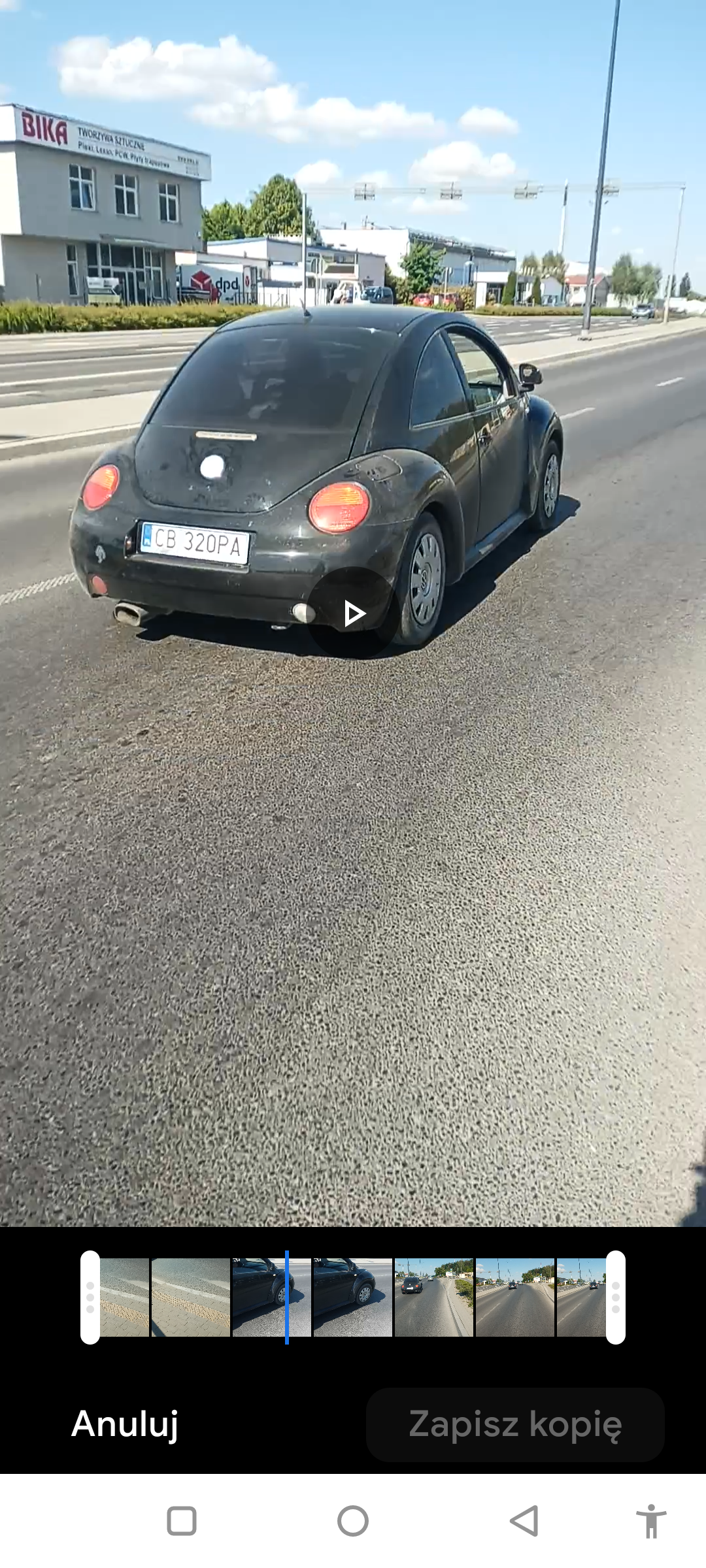 Pirat drogowy w pojeździe o numerach rejestracyjnych CB320PA