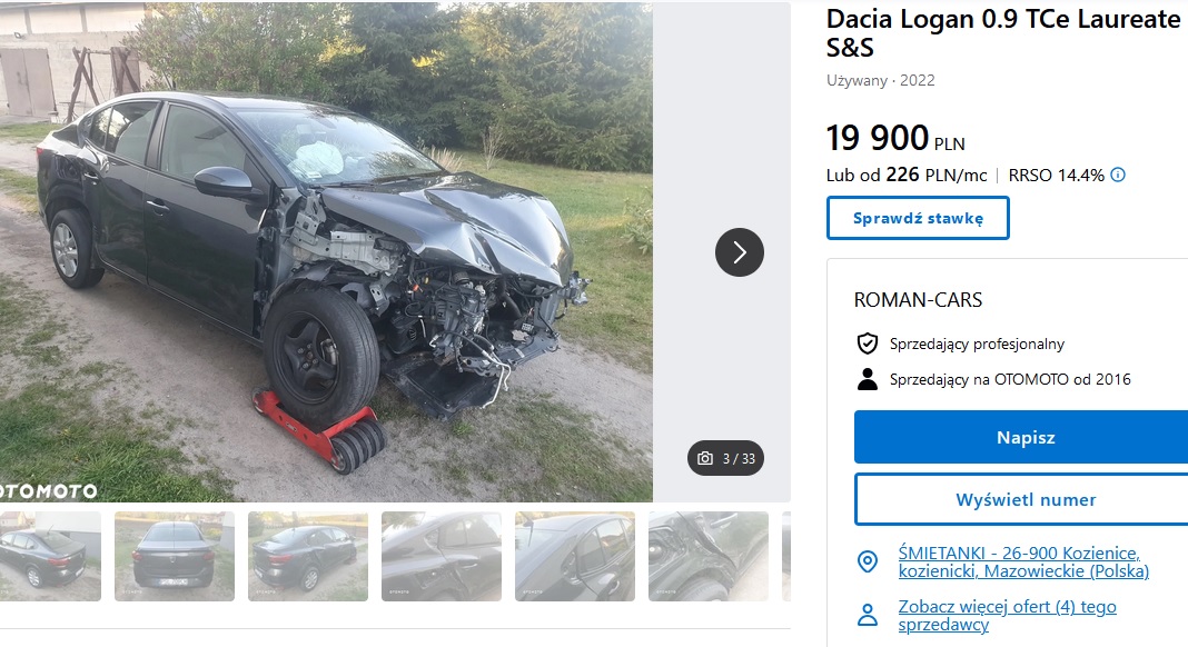 uszkodzony przód + poduszki