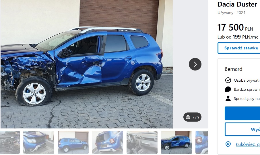 uszkodzony lewy przód + poduszki