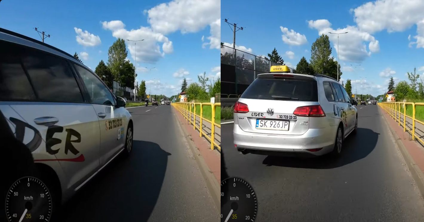 Pirat drogowy w pojeździe o numerach rejestracyjnych SK926JP