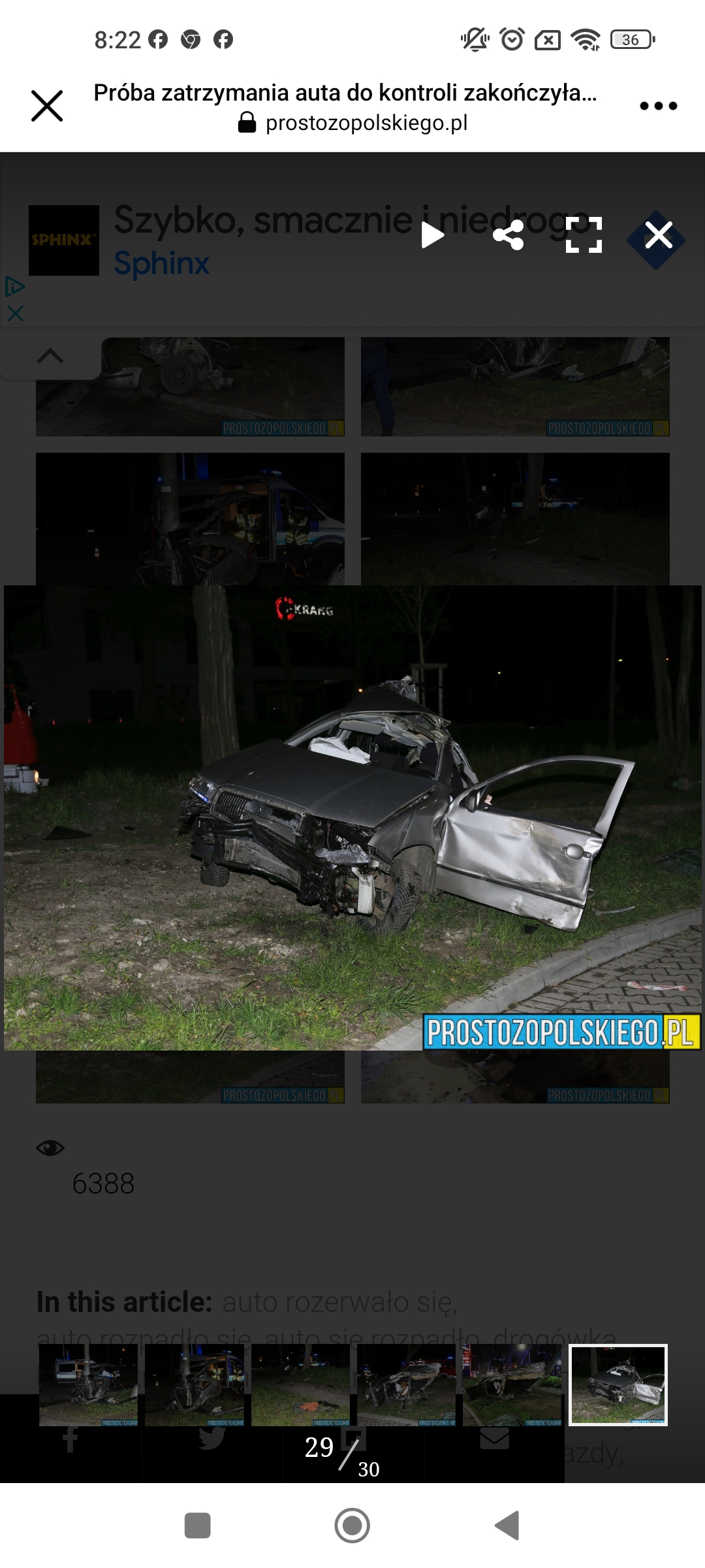 Pirat drogowy w pojeździe o numerach rejestracyjnych OP4321N