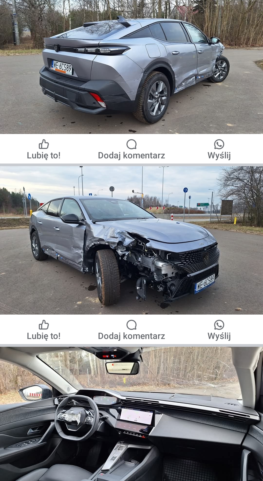 Uszkodzony prawy przód+ poduszki