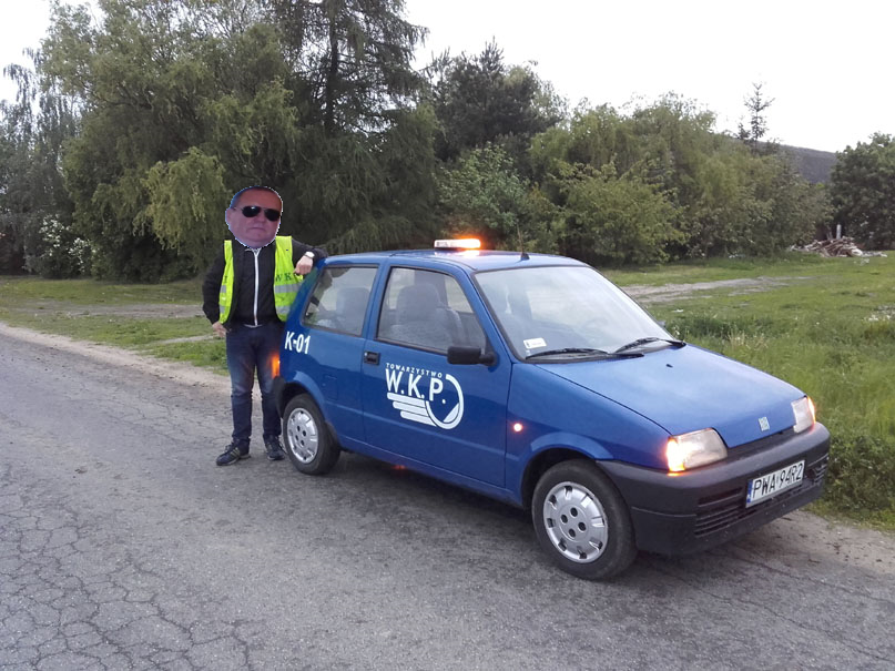 Pirat drogowy w pojeździe o numerach rejestracyjnych PWA94R2