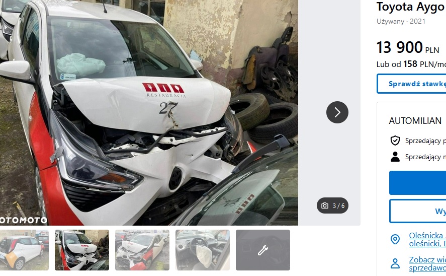 uszkodzony przód + poduszki