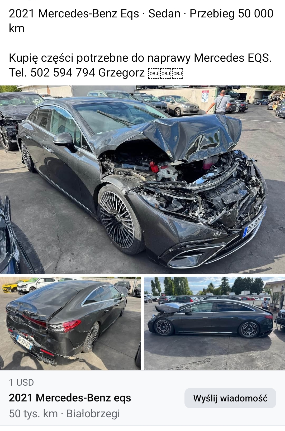 Uszkodzony przód i tył