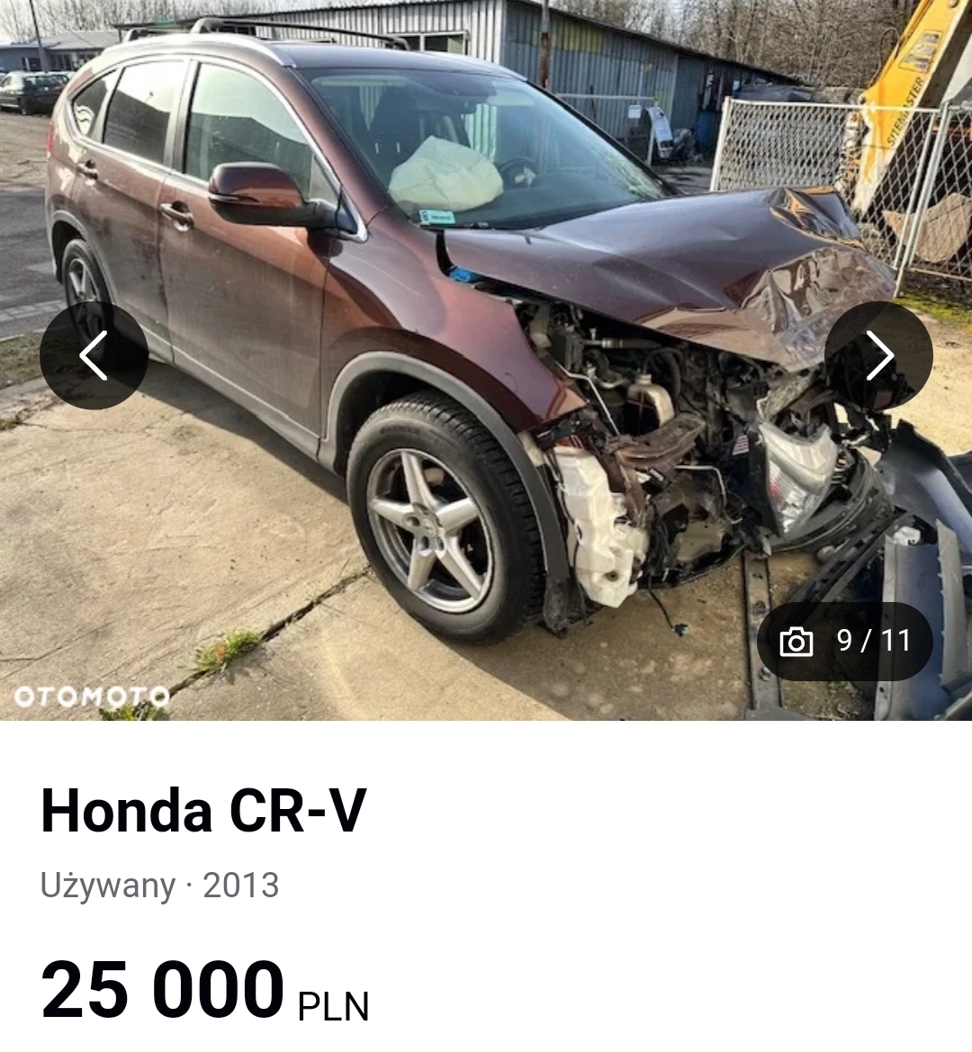 Uszkodzony przód+ poduszki